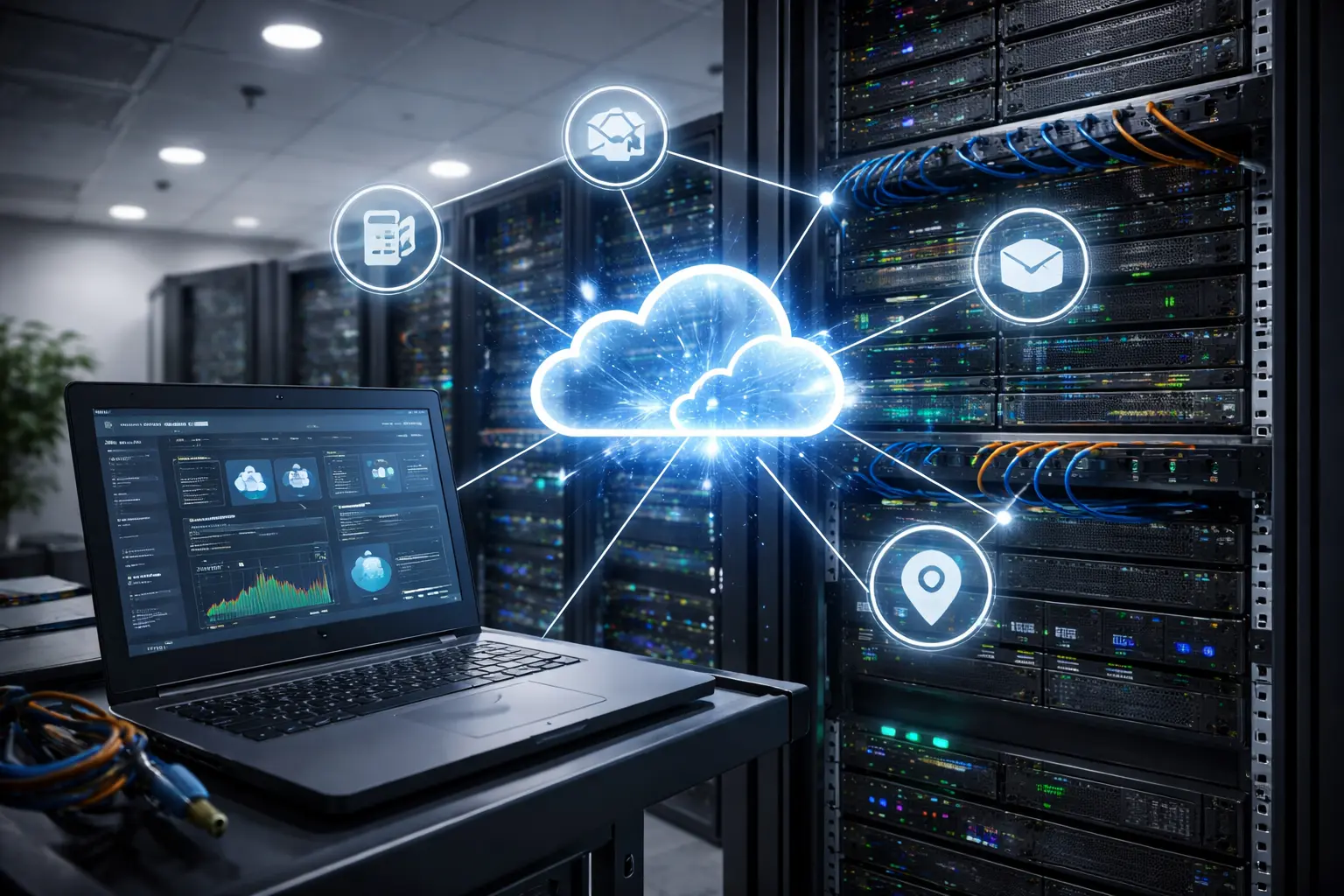 بيئة بنية تحتية سحابية تدعم نماذج IaaS وPaaS