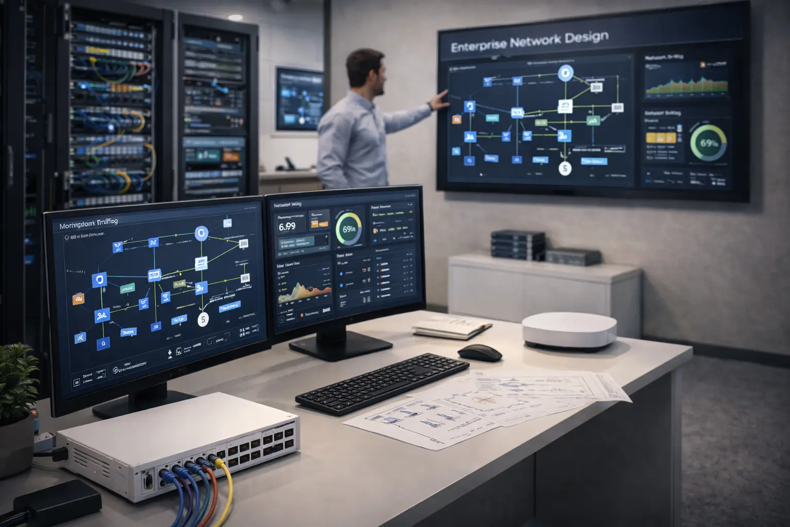 تصميم بنية شبكة مؤسسية قابلة للتوسع وعالية الأداء