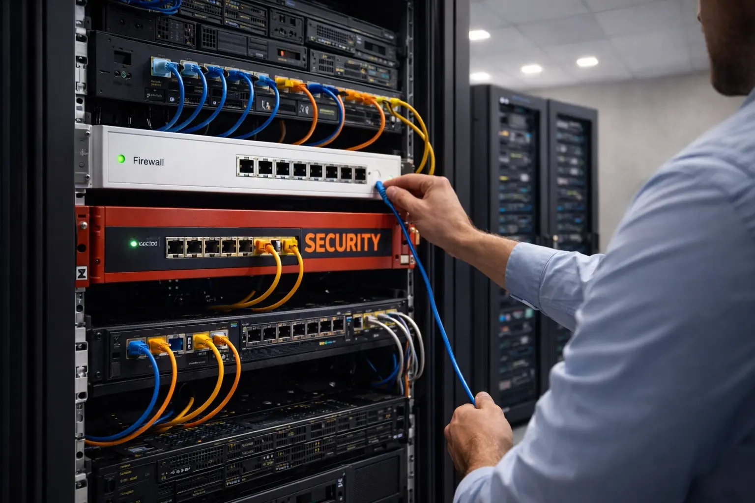 موجهات شبكة وجدران حماية لتأمين البنية التحتية