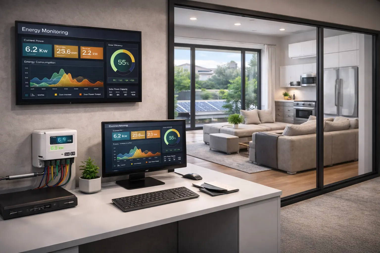Smart energy monitoring system tracking home power consumption